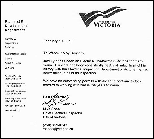 City of Victoria reference